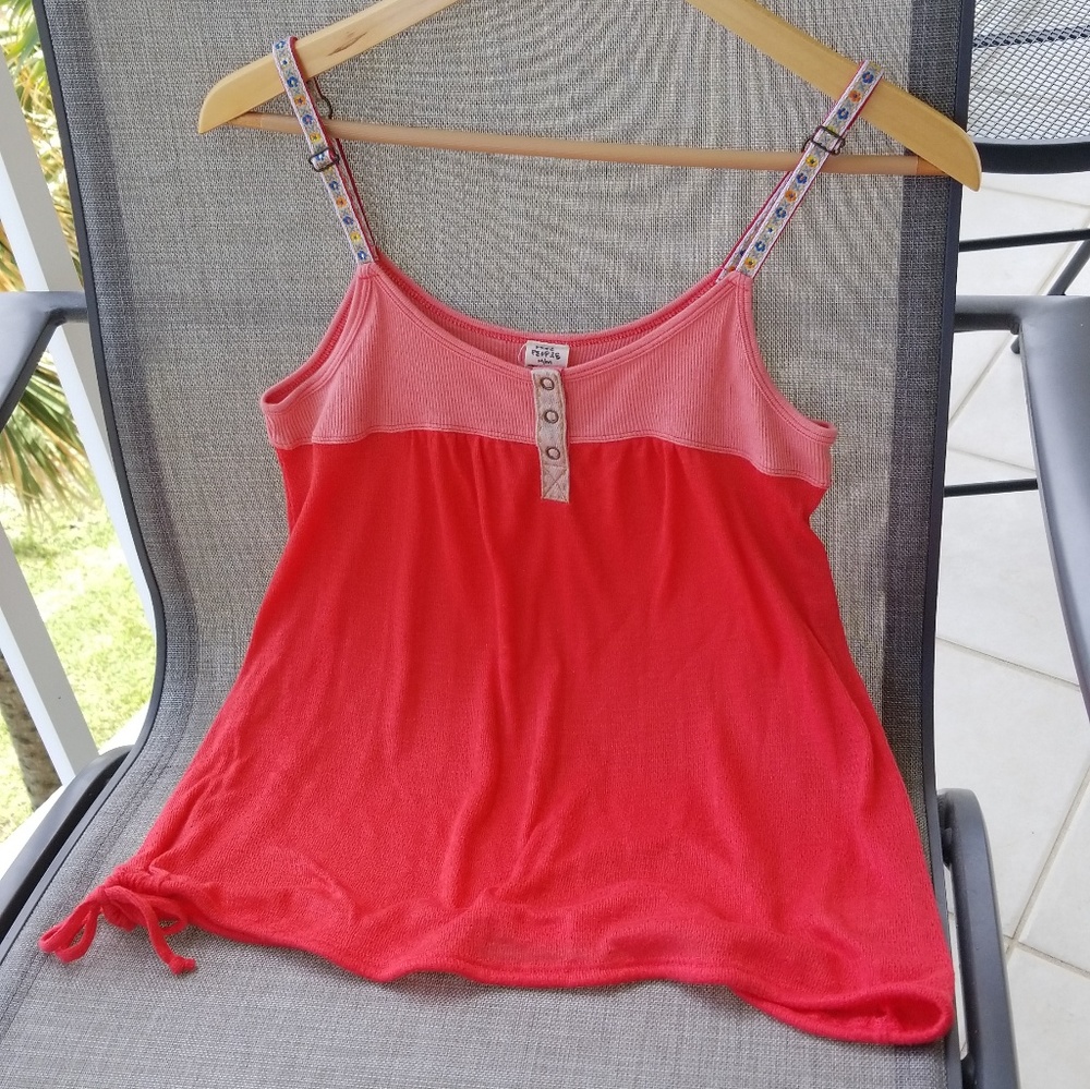 Free People floral straps tank top